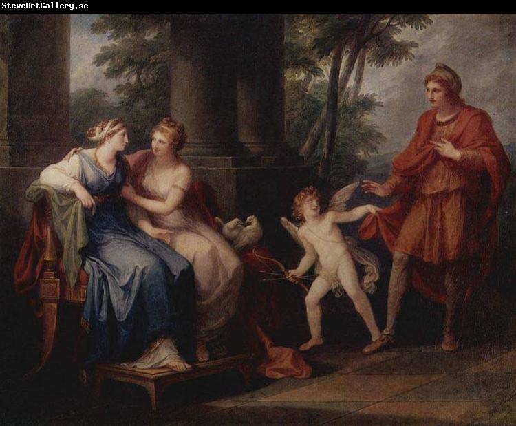 Angelica Kauffmann Venus convinces Helen to go with Paris